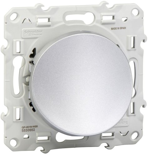 Вывод кабеля без рамки Schneider Electric Odace алюминий фото Вывод кабеля без рамки Schneider Electric Odace алюминий картинка